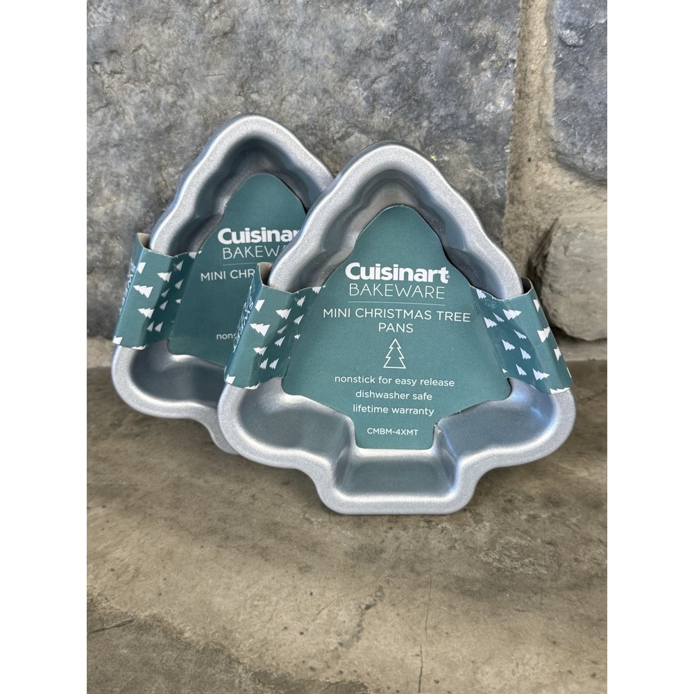 Cuisinart Bakeware Mini Christmas Tree Cake Pans 2 – 4 Piece Set (CMBM-4XMT) New